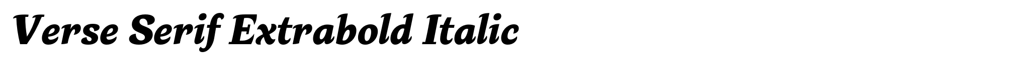 Verse Serif Extrabold Italic image